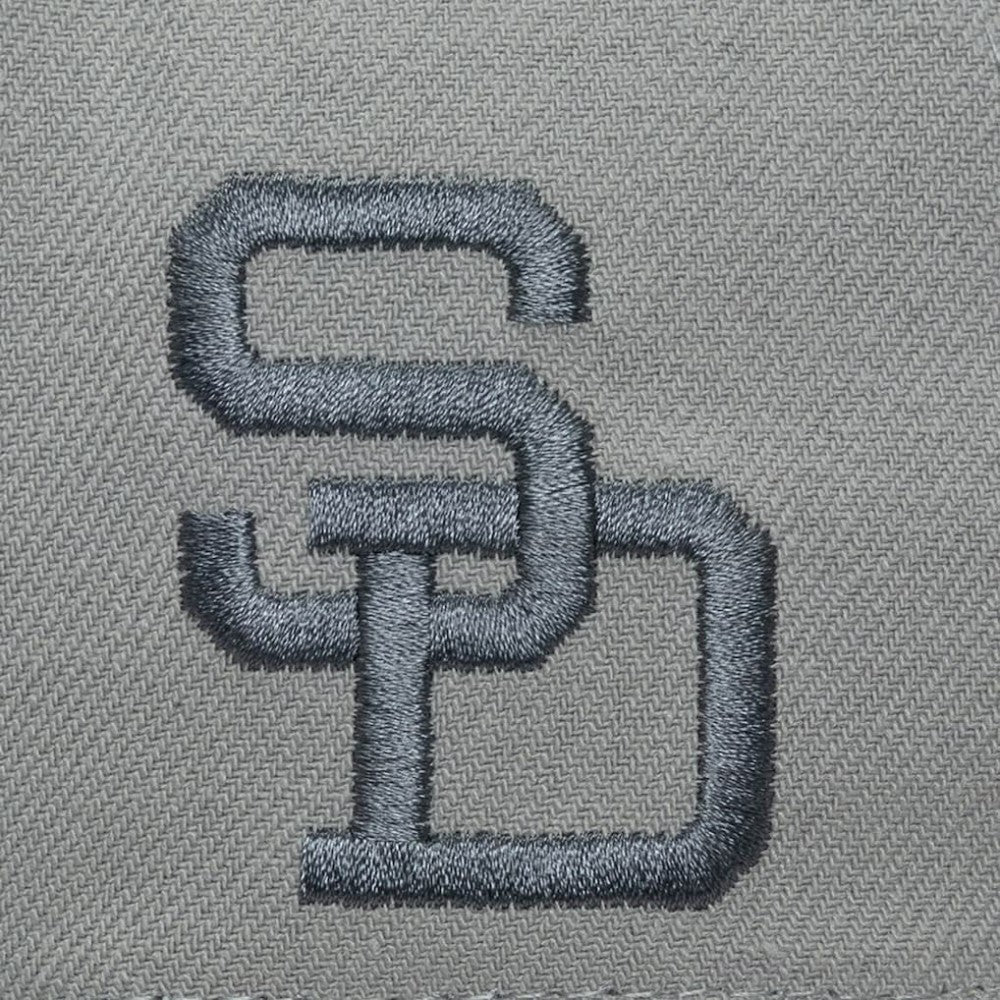 San Diego Padres Mitchell & Ness Cooperstown Thunderstorm Head Coach Pro-Crown Adjustable Hat - Gray - Mitchell & Ness Sale