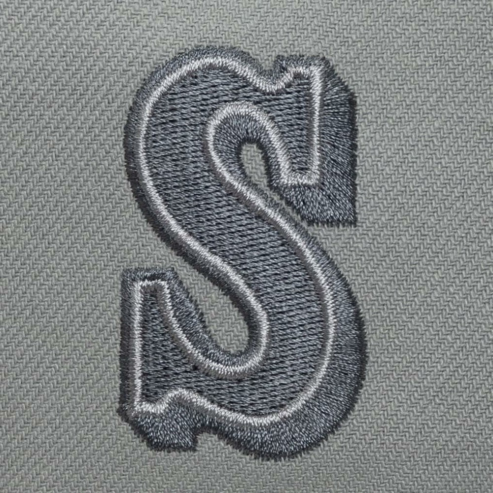 Seattle Mariners Mitchell & Ness Cooperstown Thunderstorm Head Coach Pro-Crown Adjustable Hat - Gray - Mitchell & Ness Lifestyle