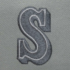 Seattle Mariners Mitchell & Ness Cooperstown Thunderstorm Head Coach Pro-Crown Adjustable Hat - Gray - Mitchell & Ness Lifestyle