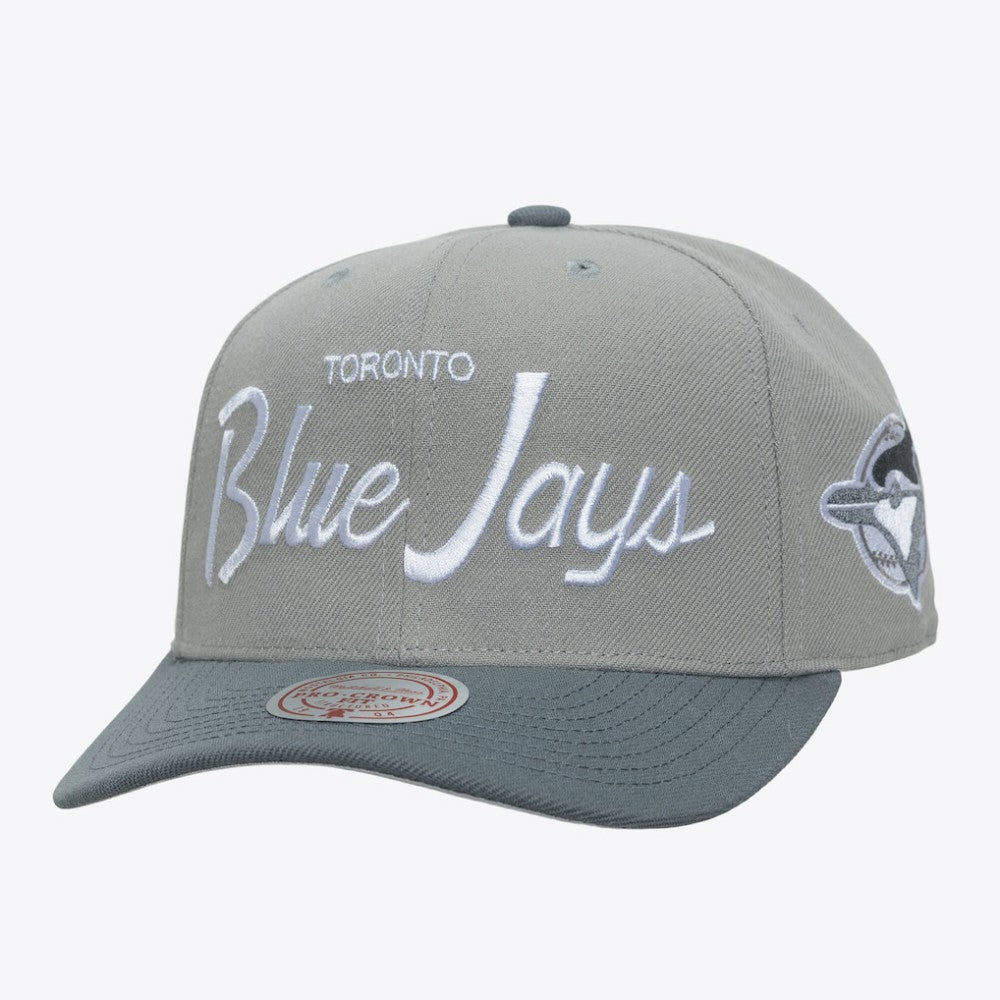 Toronto Blue Jays Mitchell & Ness Cooperstown Thunderstorm Head Coach Pro-Crown Adjustable Hat - Gray - Mitchell & Ness Sale