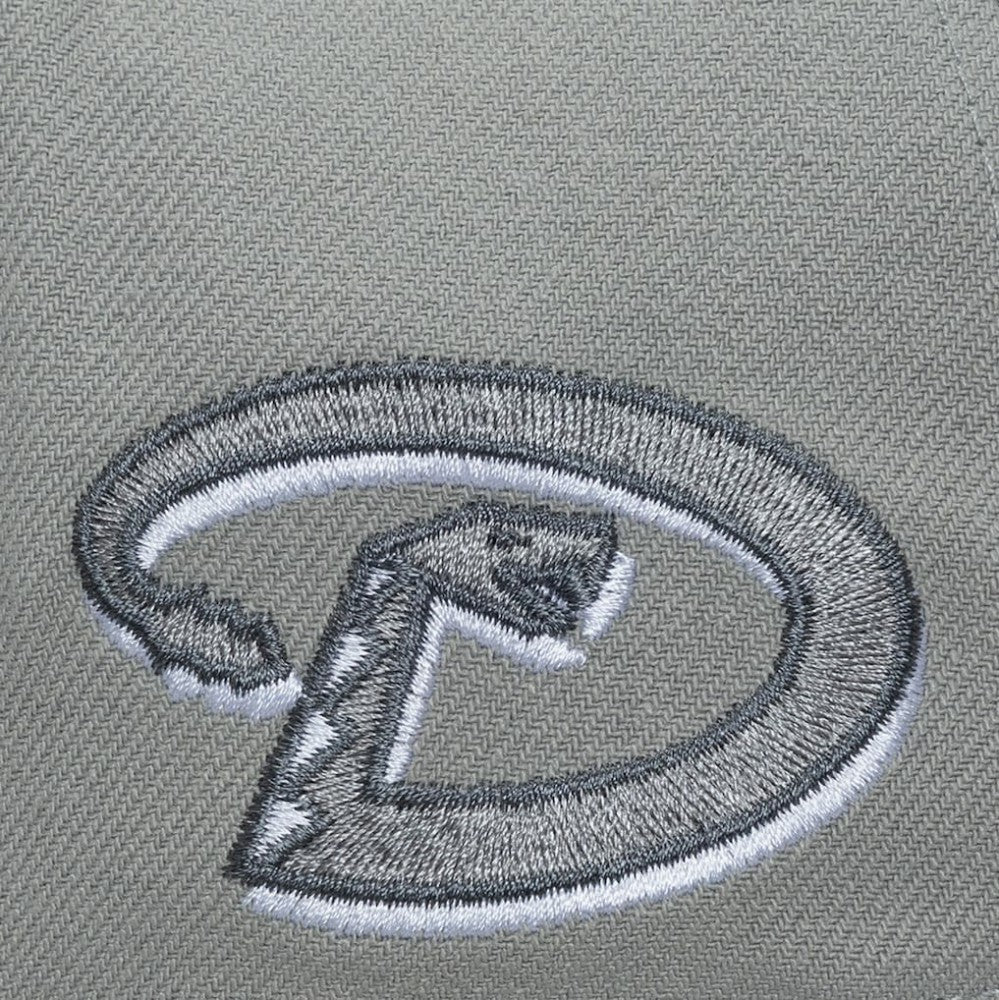 Arizona Diamondbacks Mitchell & Ness Cooperstown Thunderstorm Head Coach Pro-Crown Adjustable Hat - Gray - Mitchell & Ness Lifestyle
