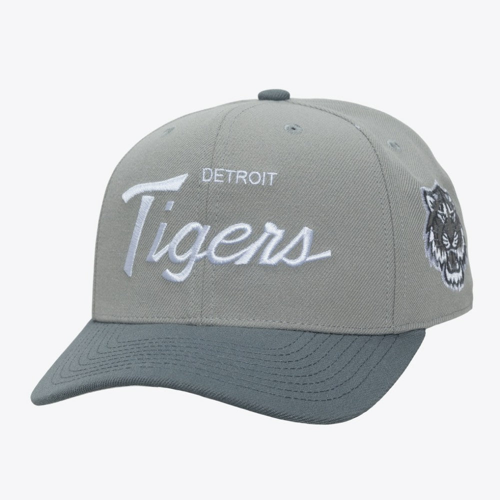 Detroit Tigers Mitchell & Ness Thunderstorm Head Coach Pro-Crown Adjustable Hat - Gray - Mitchell & Ness Lifestyle