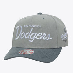 Los Angeles Dodgers Mitchell & Ness Thunderstorm Head Coach Pro-Crown Adjustable Hat - Gray - Mitchell & Ness on Sale