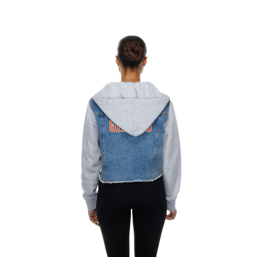 San Francisco Giants New Era Women's Full-Snap Gameday Hybrid Hoodie - Denim - New Era Discount