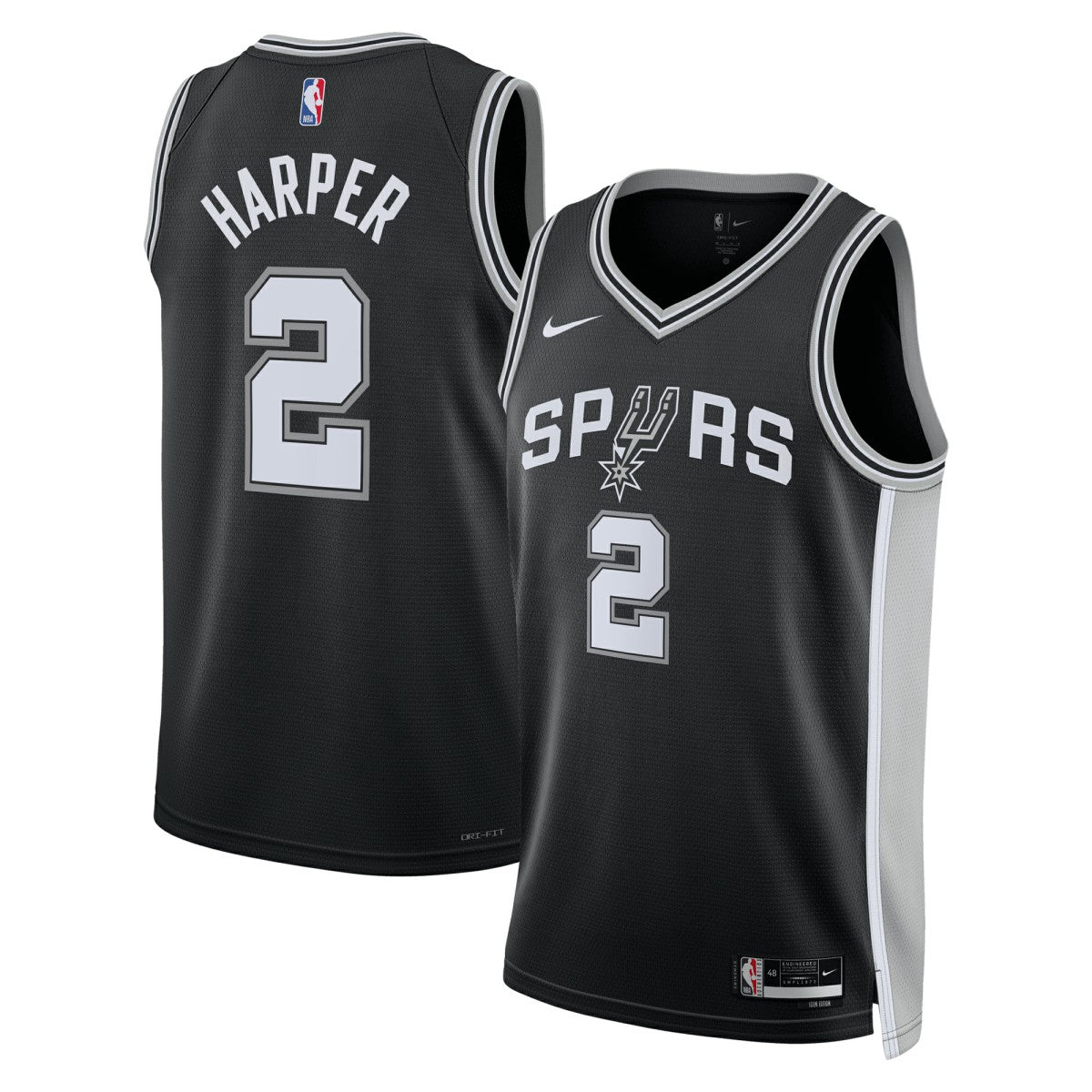 Dylan Harper San Antonio Spurs Unisex 2025 NBA Draft First Round Pick Swingman Jersey Icon Edition Black | Nike outlet