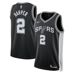Dylan Harper San Antonio Spurs Unisex 2025 NBA Draft First Round Pick Swingman Jersey Icon Edition Black | Nike outlet