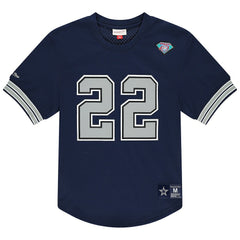 Mitchell & Ness Emmitt Smith Dallas Cowboys Retired Player Name & Number Mesh T-Shirt Navy