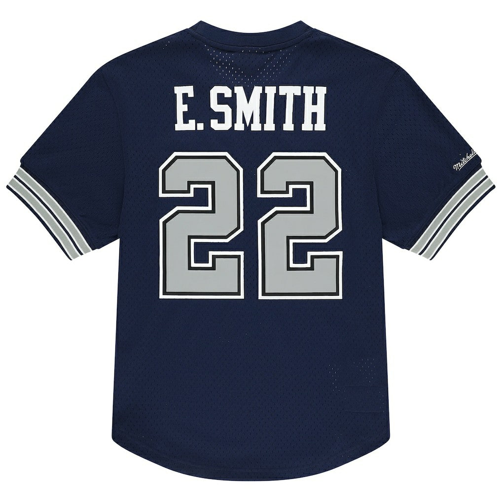 Mitchell & Ness Emmitt Smith Dallas Cowboys Retired Player Name & Number Mesh T-Shirt Navy