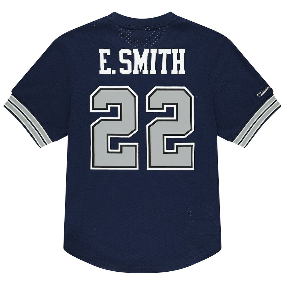 Mitchell & Ness Emmitt Smith Dallas Cowboys Retired Player Name & Number Mesh T-Shirt Navy