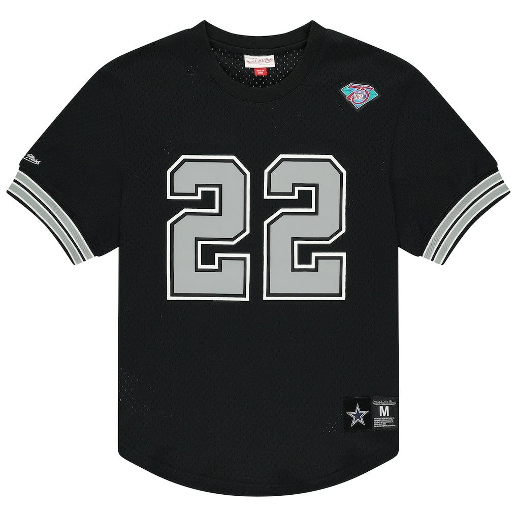 Mitchell & Ness Emmitt Smith Dallas Cowboys Retired Player Name & Number Mesh Top Black