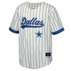 Mitchell & Ness Emmitt Smith Dallas Cowboys Youth Retired Player Name & Number Baseball Jersey Cream