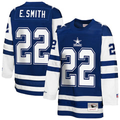 Mitchell & Ness Emmitt Smith Dallas Cowboys Youth Hockey Fashion Jersey Navy