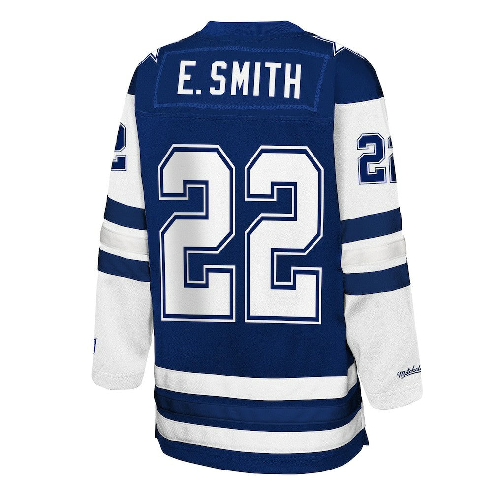 Mitchell & Ness Emmitt Smith Dallas Cowboys Youth Hockey Fashion Jersey Navy