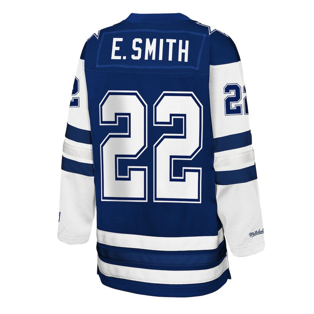 Mitchell & Ness Emmitt Smith Dallas Cowboys Youth Hockey Fashion Jersey Navy