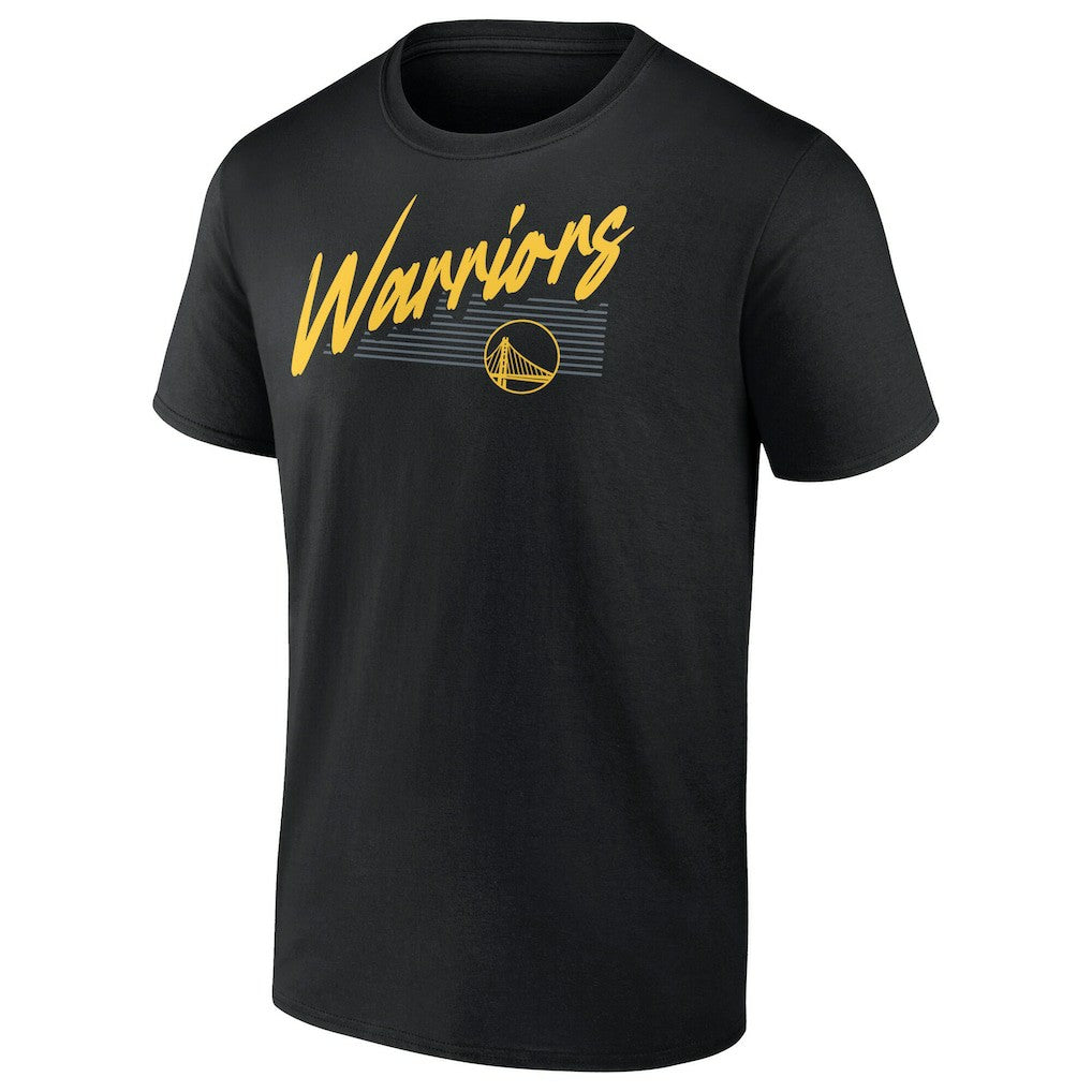 Golden State Warriors Color Block Slant Quick Strike T-Shirt Black
