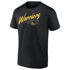 Golden State Warriors Color Block Slant Quick Strike T-Shirt Black