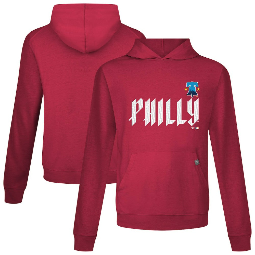 Philadelphia Phillies Levelwear City Connect Relay Core Logo Pullover Hoodie - Red - MLB on Sale