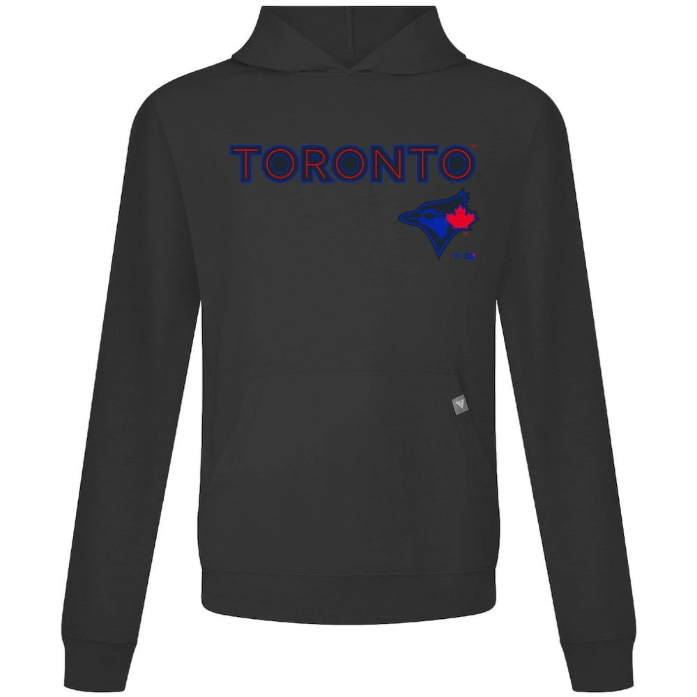 Toronto Blue Jays Levelwear City Connect Relay Back Splash Pullover Hoodie - Black - MLB on Sale