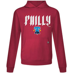 Philadelphia Phillies Levelwear City Connect Relay Back Splash Pullover Hoodie - Red - MLB Online