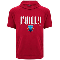 Philadelphia Phillies Levelwear City Connect Phase Back Plash Hoodie T-Shirt - Red - MLB on Sale