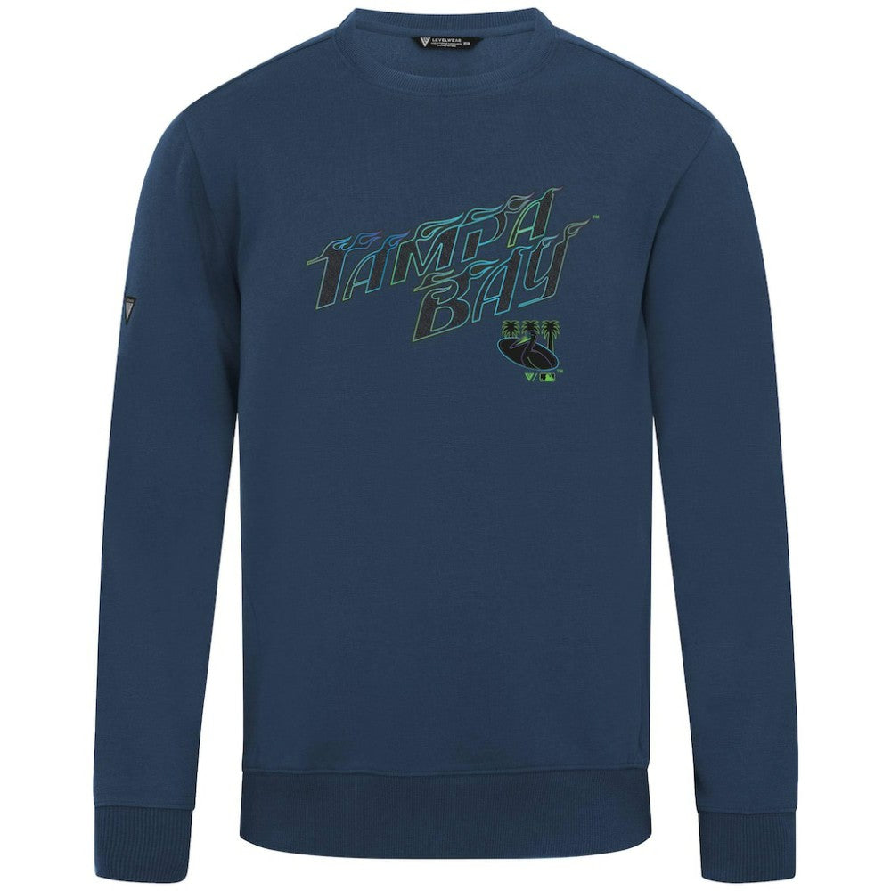 Tampa Bay Rays Levelwear City Connect Zane Back Splash Sweatshirt - Navy - MLB on Sale