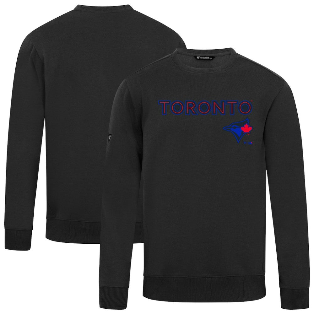Toronto Blue Jays Levelwear City Connect Zane Back Splash Sweatshirt - Black - MLB Sale