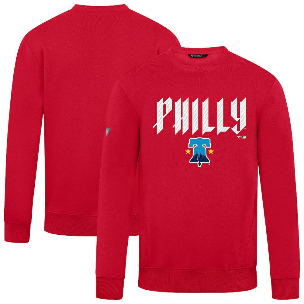 Philadelphia Phillies Levelwear City Connect Zane Back Splash Sweatshirt - Red - MLB Discount