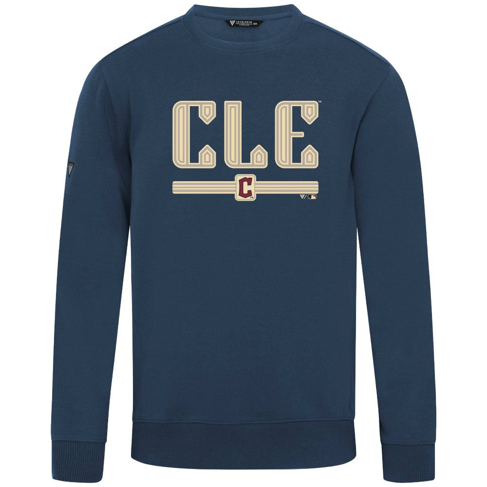 Cleveland Guardians Levelwear City Connect Zane Back Splash Sweatshirt - Navy - MLB Online