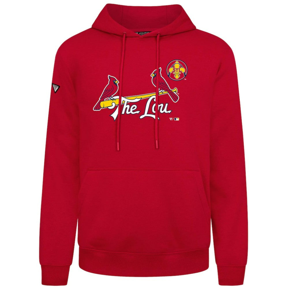 St. Louis Cardinals Levelwear City Connect Podium Core Logo Pullover Hoodie - Red - MLB Online