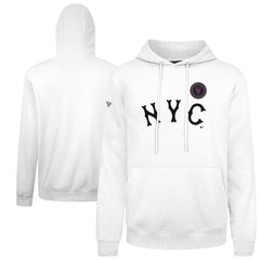 New York Mets Levelwear City Connect Podium Core Logo Pullover Hoodie - White - MLB Lifestyle