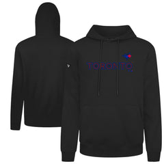 Toronto Blue Jays Levelwear City Connect Podium Core Logo Pullover Hoodie - Black - MLB Discount