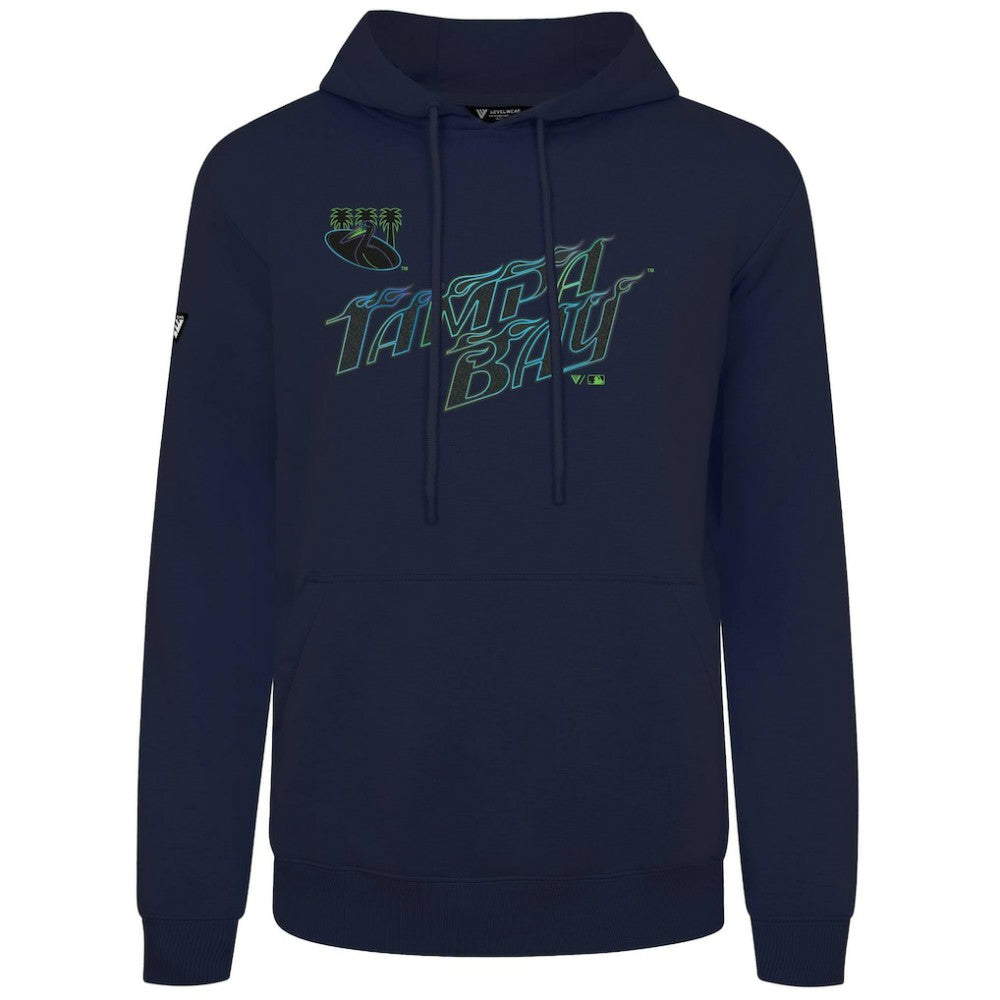 Tampa Bay Rays Levelwear City Connect Podium Core Logo Pullover Hoodie - Navy - MLB Sale
