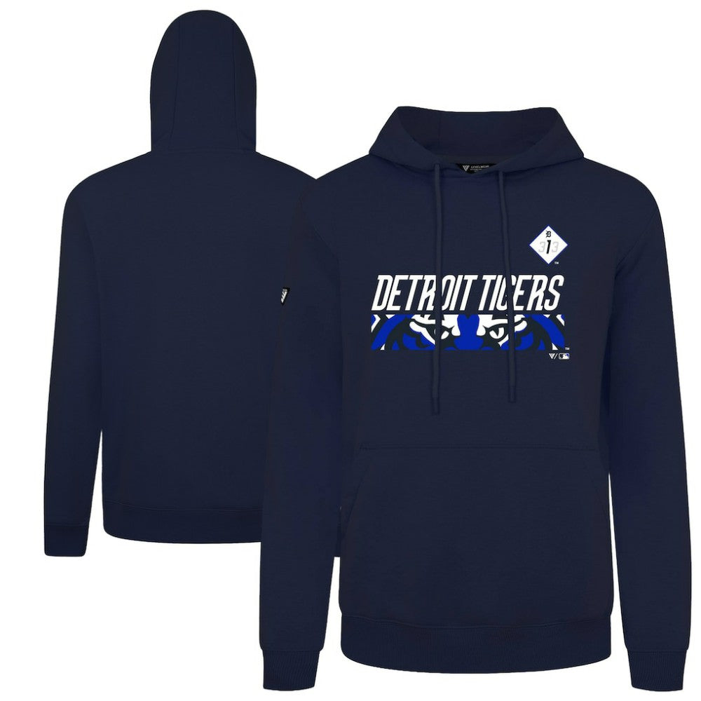 Detroit Tigers Levelwear City Connect Podium Core Logo Pullover Hoodie - Navy - MLB Online