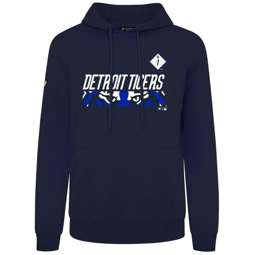 Detroit Tigers Levelwear City Connect Podium Core Logo Pullover Hoodie - Navy - MLB Online