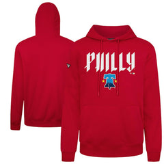 Philadelphia Phillies Levelwear City Connect Podium Back Splash Pullover Hoodie - Red - MLB Lifestyle