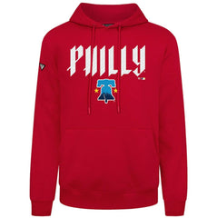 Philadelphia Phillies Levelwear City Connect Podium Back Splash Pullover Hoodie - Red - MLB Lifestyle