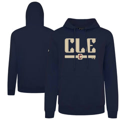 Cleveland Guardians Levelwear City Connect Podium Back Splash Pullover Hoodie - Navy - MLB on Sale