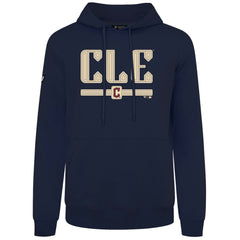 Cleveland Guardians Levelwear City Connect Podium Back Splash Pullover Hoodie - Navy - MLB on Sale