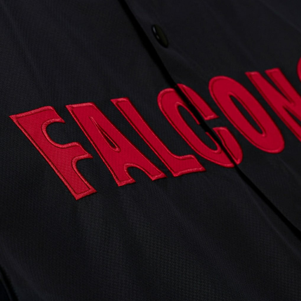 Mitchell & Ness Atlanta Falcons Coaches Full-Snap Hooded Windbreaker Jacket Black