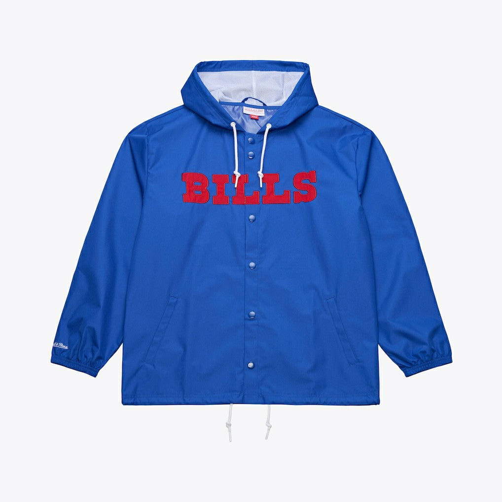 Mitchell & Ness Buffalo Bills Coaches Full-Snap Hooded Windbreaker Jacket Royal