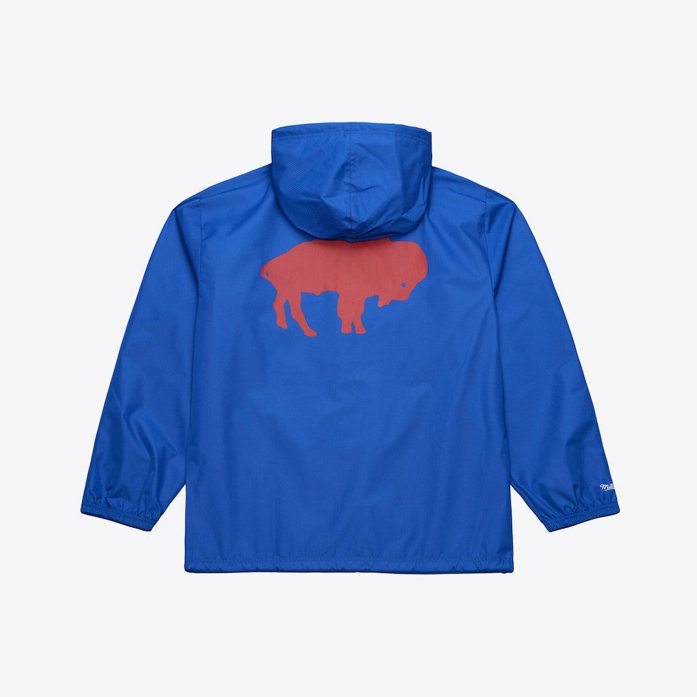Mitchell & Ness Buffalo Bills Coaches Full-Snap Hooded Windbreaker Jacket Royal