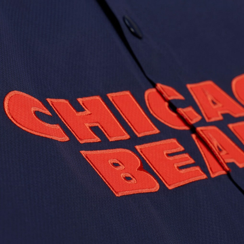 Mitchell & Ness Chicago Bears Coaches Full-Snap Hooded Windbreaker Jacket Navy