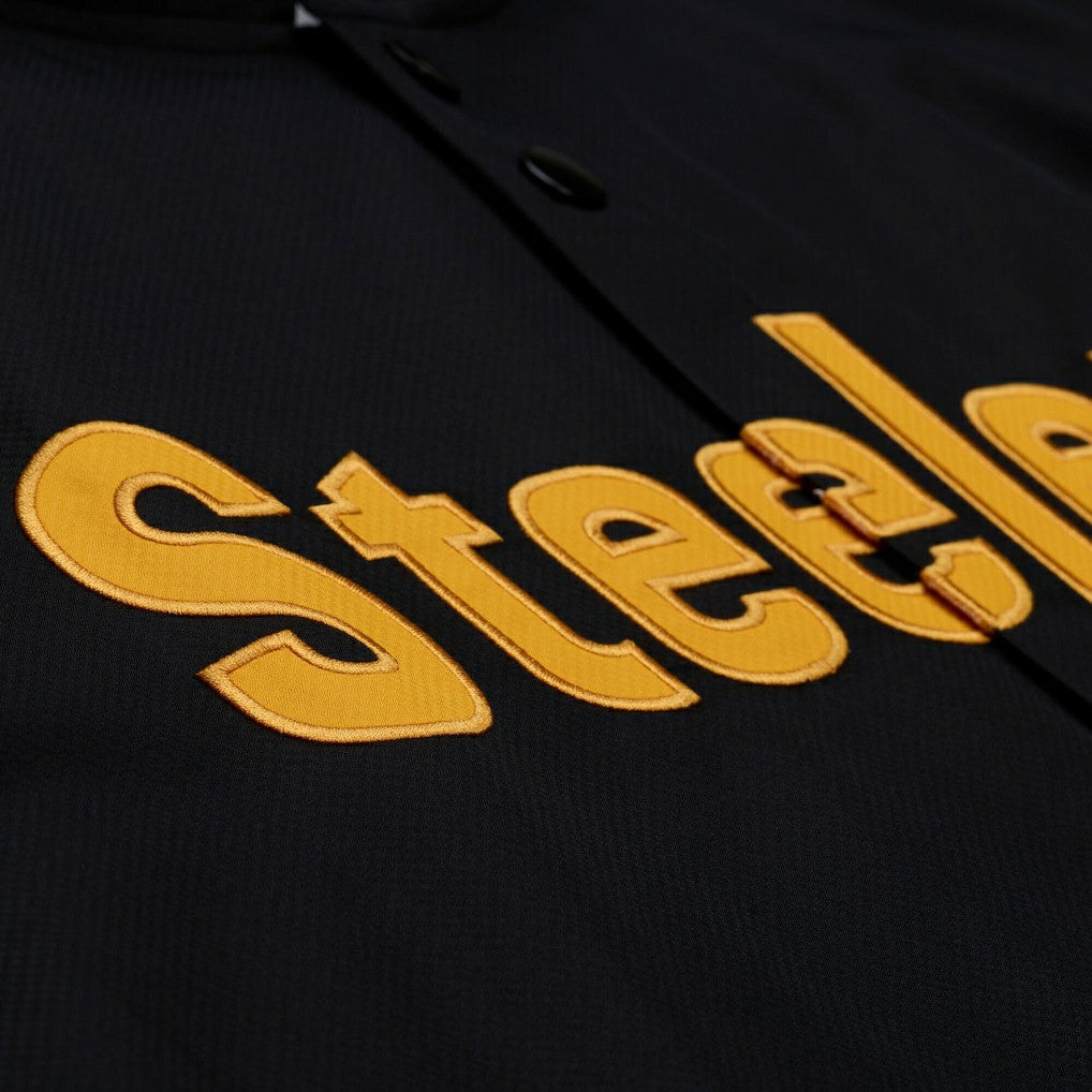 Mitchell & Ness Pittsburgh Steelers Coaches Full-Snap Hooded Windbreaker Jacket Black