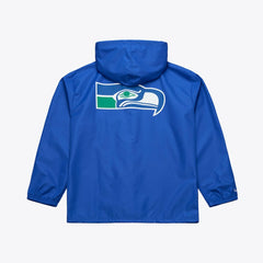 Mitchell & Ness Seattle Seahawks Coaches Full-Snap Hooded Windbreaker Jacket Royal