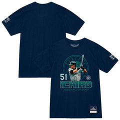 Ichiro Suzuki Seattle Mariners Mitchell & Ness Hall of Fame Hitter T-Shirt - Navy - Mitchell & Ness on Sale
