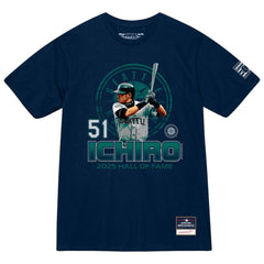 Ichiro Suzuki Seattle Mariners Mitchell & Ness Hall of Fame Hitter T-Shirt - Navy - Mitchell & Ness on Sale