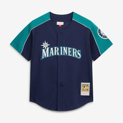 Ichiro Suzuki Seattle Mariners Mitchell & Ness 2006 Cooperstown Mesh Batting Practice Button-Up Jersey - Navy - Mitchell & Ness Discount