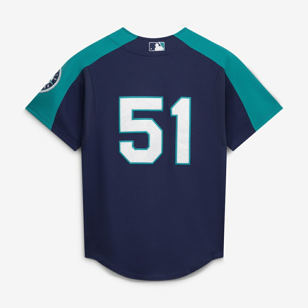 Ichiro Suzuki Seattle Mariners Mitchell & Ness 2006 Cooperstown Mesh Batting Practice Button-Up Jersey - Navy - Mitchell & Ness Discount
