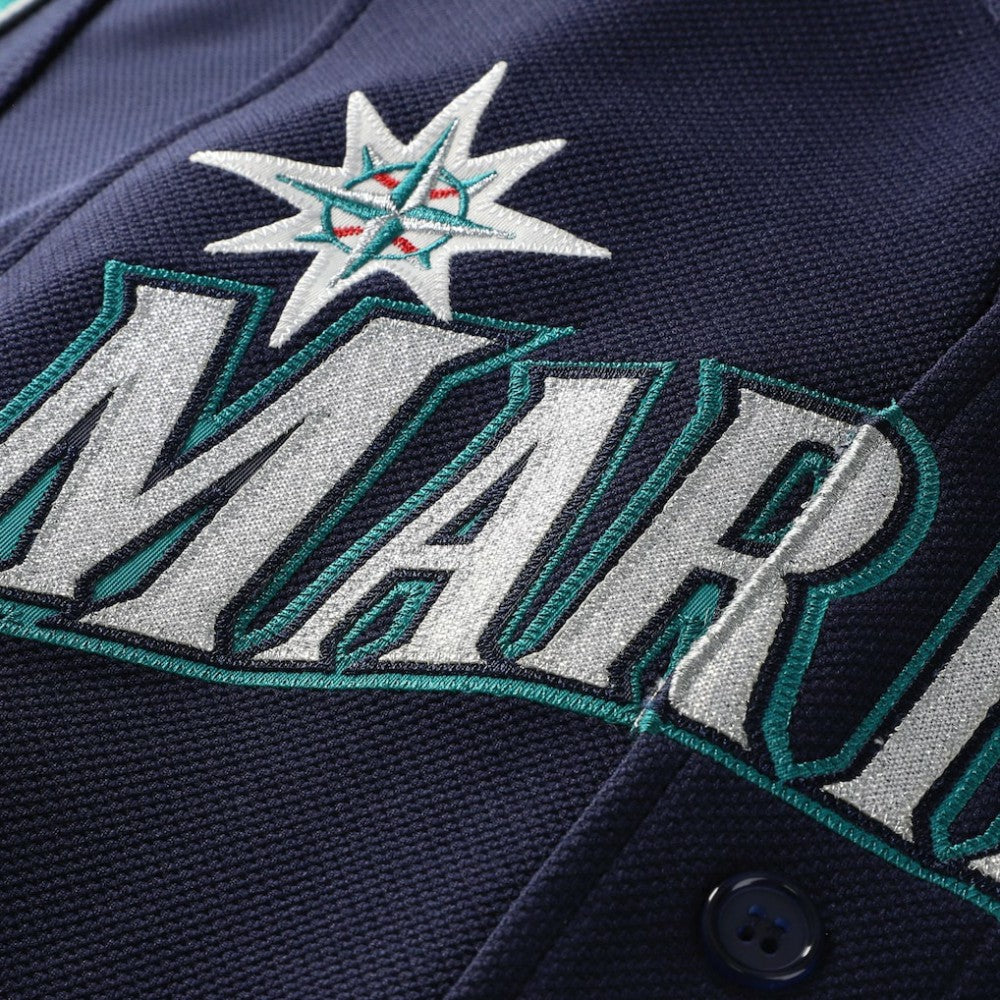 Ichiro Suzuki Seattle Mariners Mitchell & Ness 2006 Cooperstown Mesh Batting Practice Button-Up Jersey - Navy - Mitchell & Ness Discount