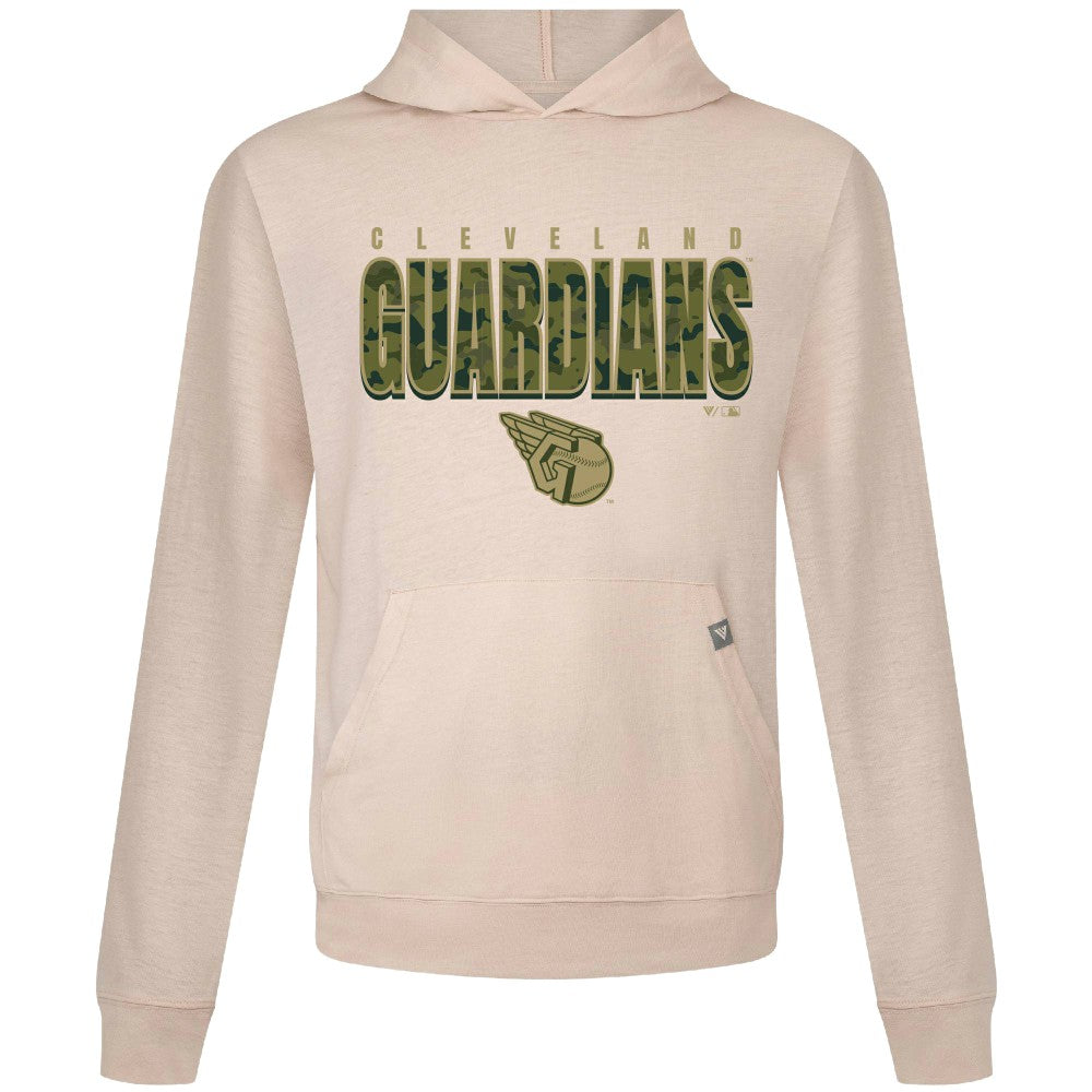 Cleveland Guardians Levelwear Relay Protect Pullover Hoodie - Khaki - MLB Discount